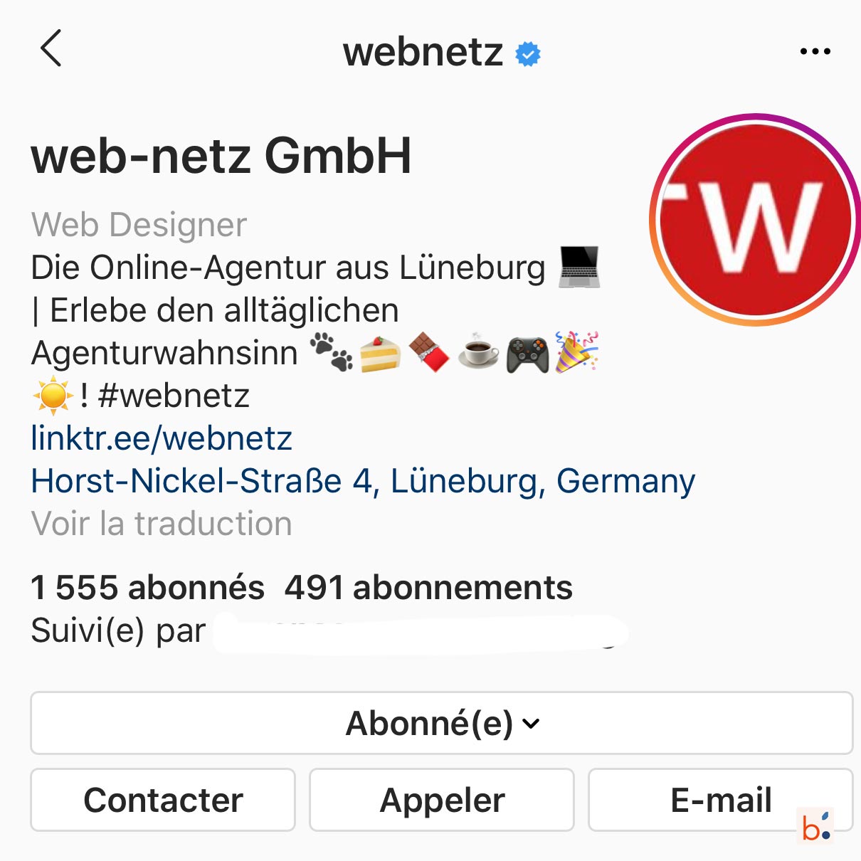 Compte Instagram verifie